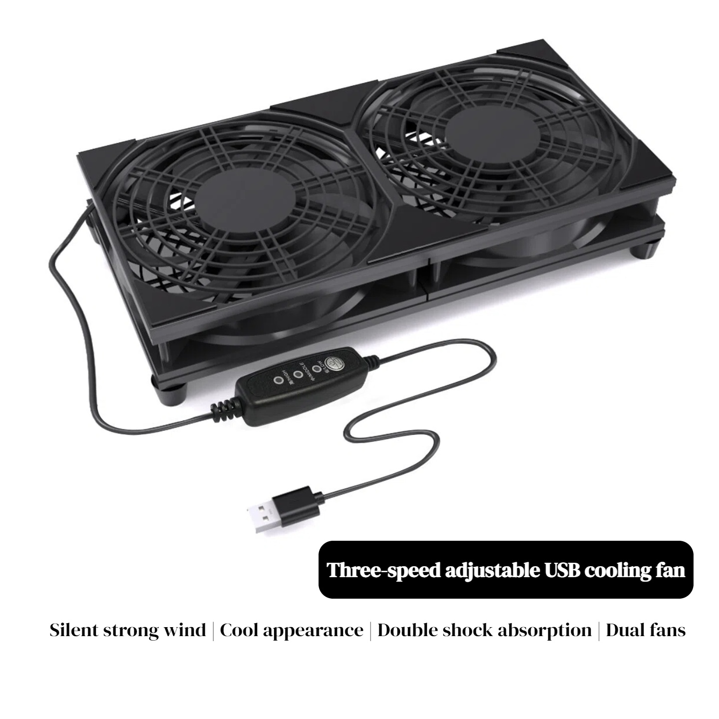 Gaming Console Setup - Kipas Pendingin USB Ganda dengan Kontrol