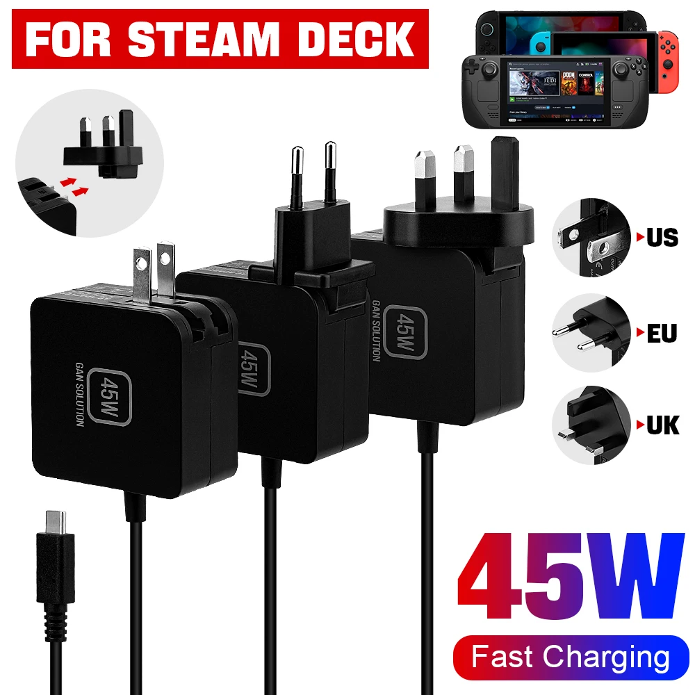 Gaming Console Uk - Pengisi Daya Cepat AC 45W BARU