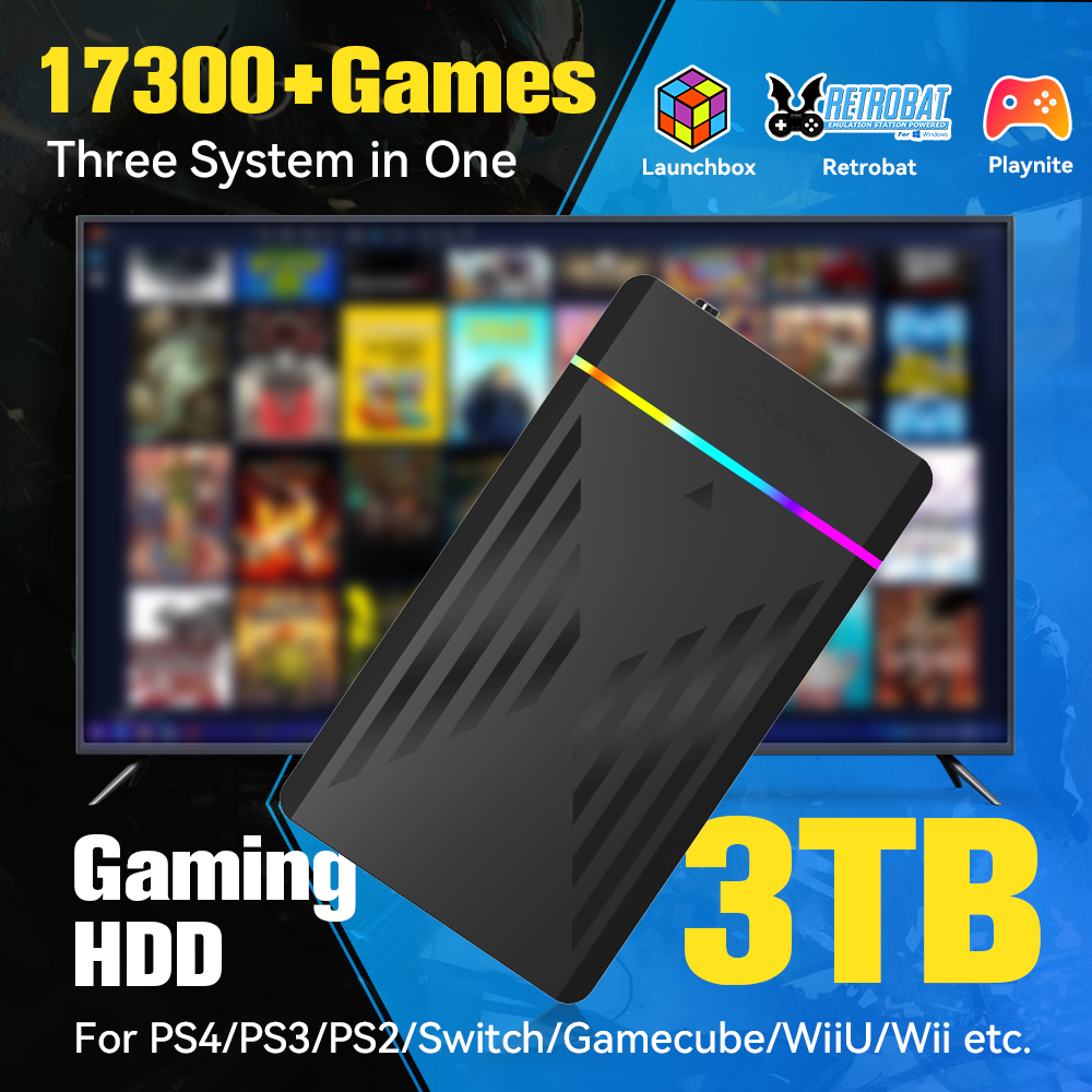 Gaming Console In Chinese - HDD Gaming portabel 3TB, konsol Game