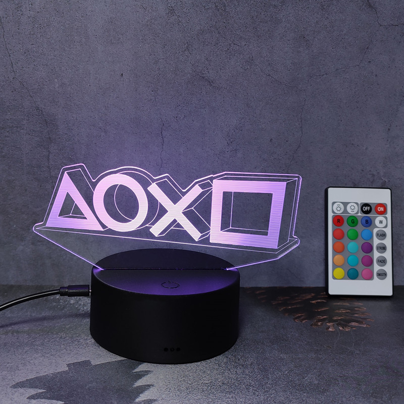 Lampu malam ilusi 3d ruang Gam - Gaming Console Icon ulasan dan harga