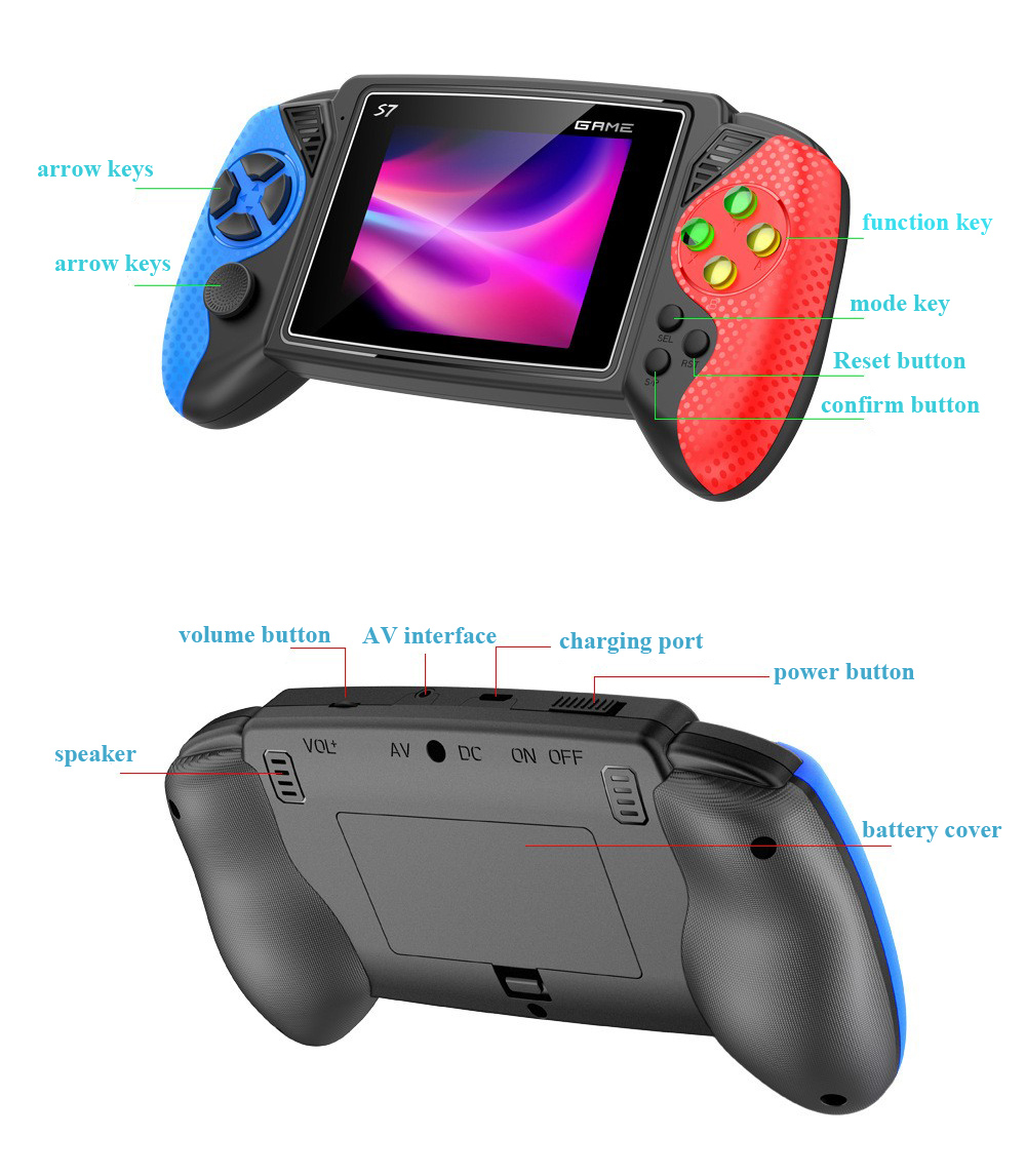 Konsol Game Genggam Retro S7 L - Gaming Console In Chinese ulasan dan harga