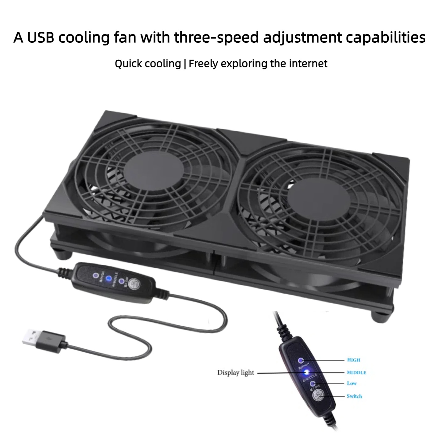 Kipas Pendingin USB Ganda deng - Gaming Console Setup ulasan dan harga